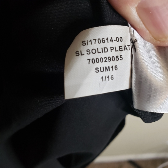 Banana Republic Chiffon Solid Pleated Sleeveless Dress Black 14 - Picture 9 of 9